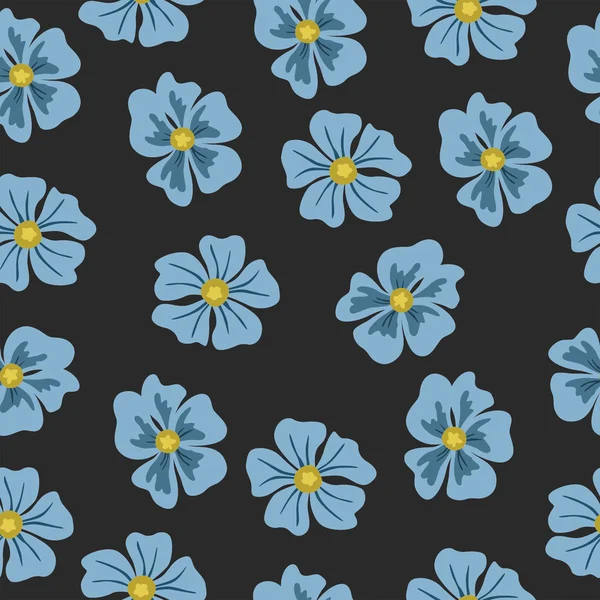 Modèle vectoriel avec différentes fleurs — Image vectorielle