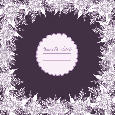 Vektör resim farklı çiçekler ile