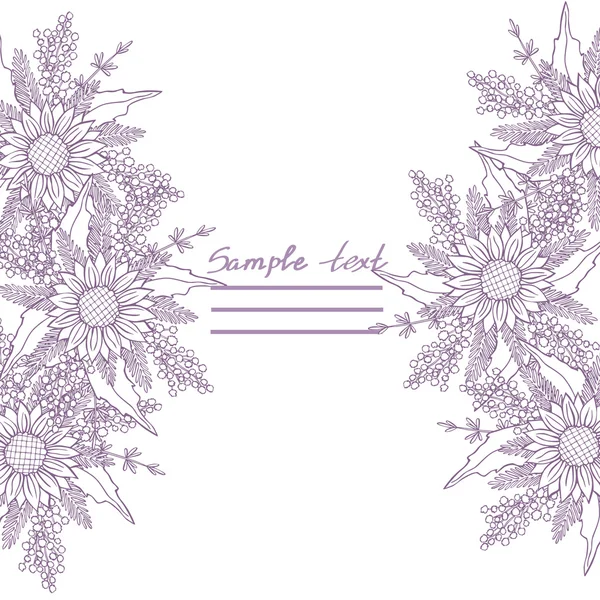 Векторне зображення з різними квітами — стоковий вектор