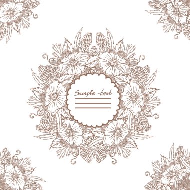 Vektör resim farklı çiçekler ile