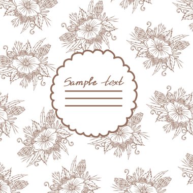 Vektör resim farklı çiçekler ile