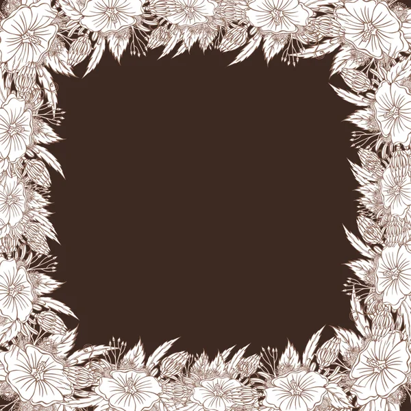 Vector afbeelding met verschillende bloemen — Stockvector