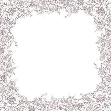 Vektör resim farklı çiçekler ile