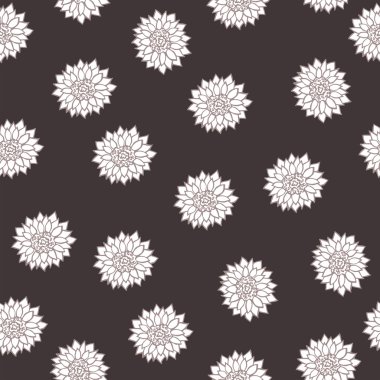 다른 꽃을 가진 벡터 패턴