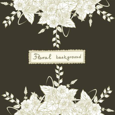 Vektör resim farklı çiçekler ile