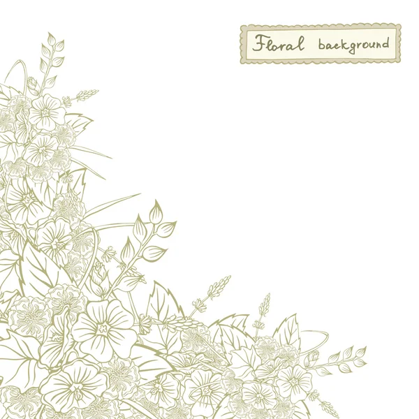 Vektör resim farklı çiçekler ile