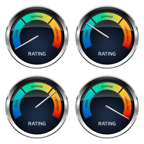 Realistische Rating Dashboard — Stockvector