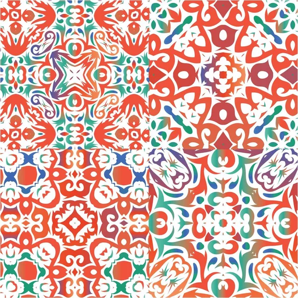 Talavera Ceramica Ornamentale Messicana Design Minimale Raccolta Modelli Vettoriali Senza Vettoriali Stock Royalty Free