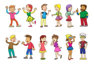 konuşuyor karikatür kişi