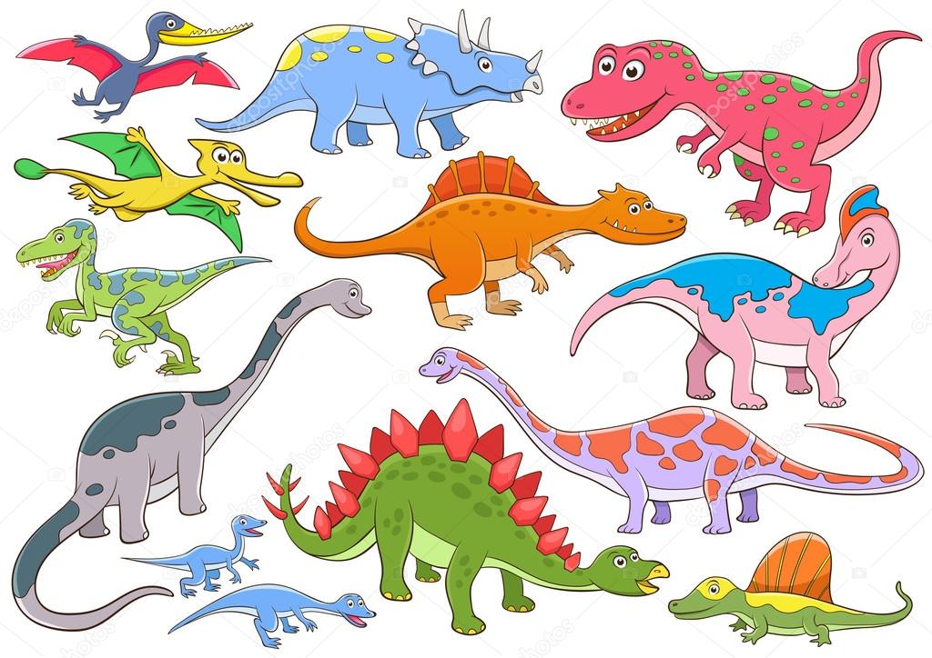 Dinossauro bonito dos desenhos animados — Ilustração de Stock