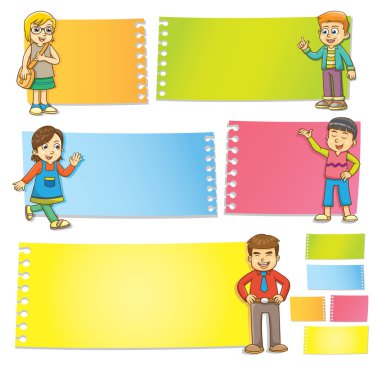 Komik karikatür karakter çerçeve