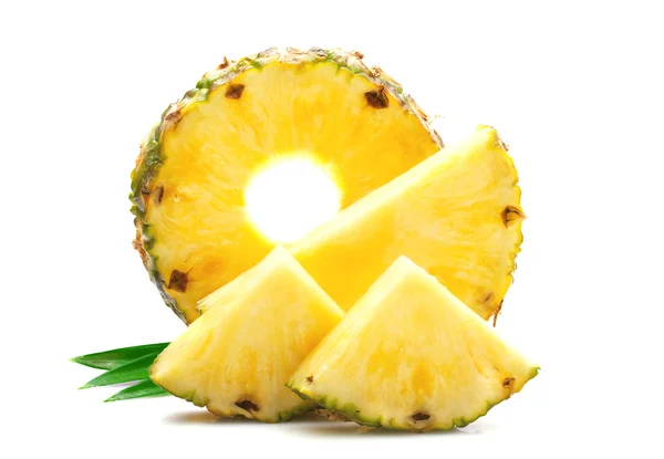 Brøkdel av moden ananas . – stockfoto