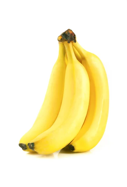 Ripe bananas on white — Stock Photo, Image