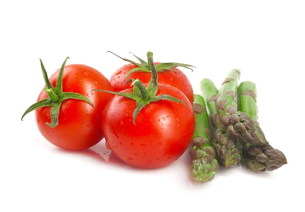 Tomates y espárragos — Foto de Stock