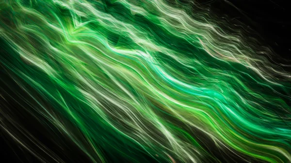 Listras onduladas verdes lisas e elegantes — Fotografia de Stock