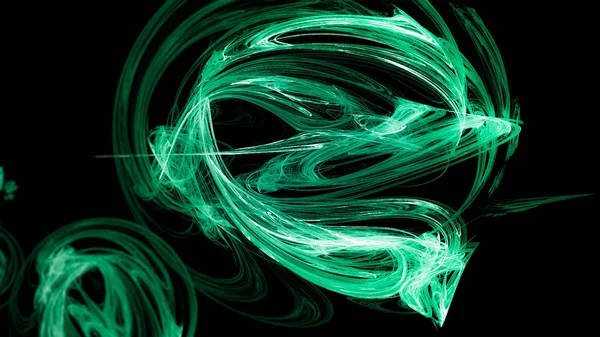 Abstract green energy snake — Stock Photo, Image