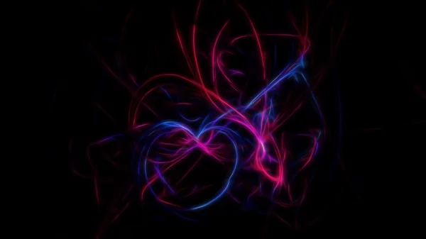 파란색과 빨간색 에너지 곡선 라인 — 스톡 사진