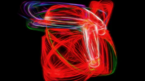 พลังงานวงกลมสีแดงอิ่มตัว — ภาพถ่ายสต็อก