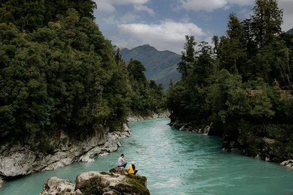 Pareja Hokitika Gorge Scenic Reserve Costa Oeste Isla Sur Nueva — Foto de Stock