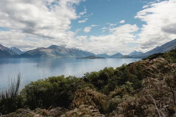 Cordillera Junto Lago Wakatipu Queenstown Vía Glenorchy Paisaje Nueva Zelanda — Foto de Stock