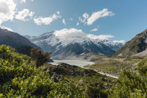 Jezero Mueller Hlídka Aoraki Mount Cook National Nový Zéland Cestovní — Stock fotografie