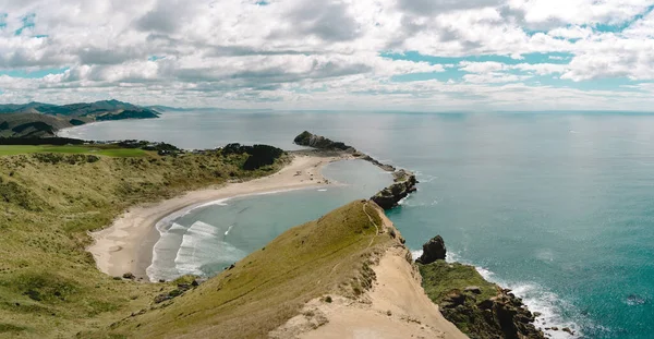 Oben Auf Dem Burgfelsen Mit Atemberaubendem Blick Auf Die Küste — Stockfoto