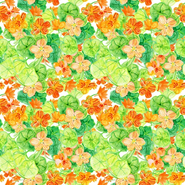 Tropische bloemen schilderij patroon — Stockfoto