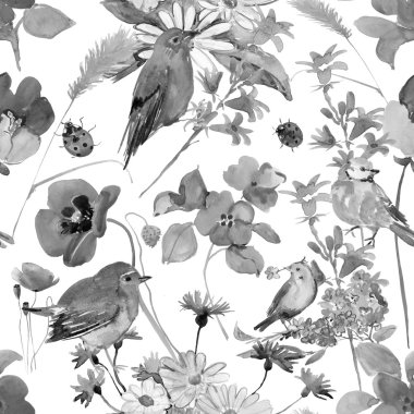 tropikal çiçek boyama desen 