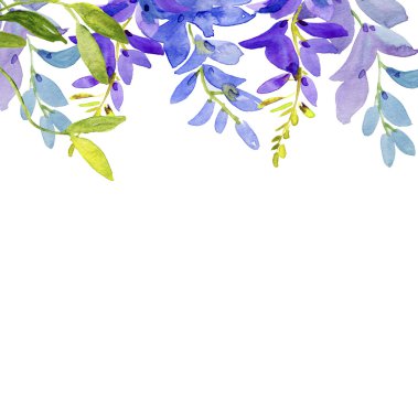 suluboya çiçek sınır