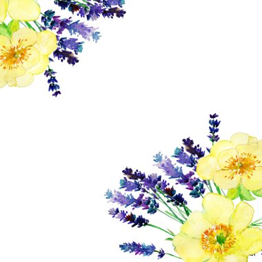 suluboya çiçek sınır