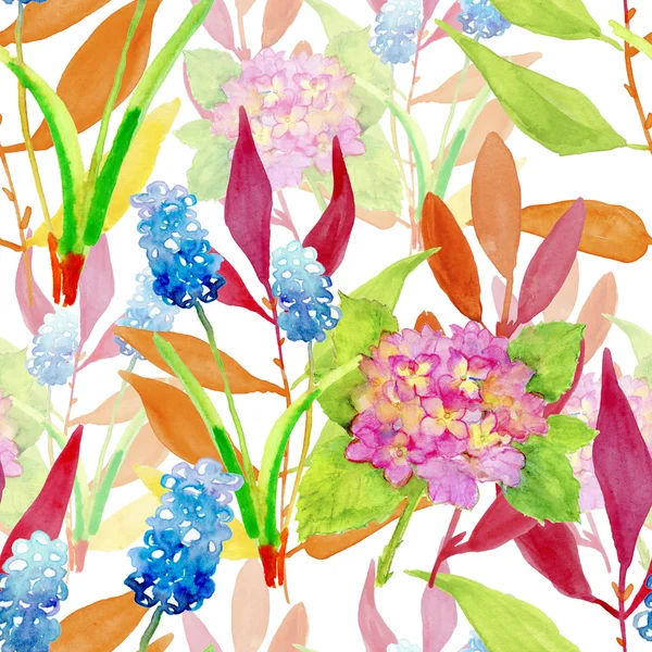 watercolor floral painting pattern