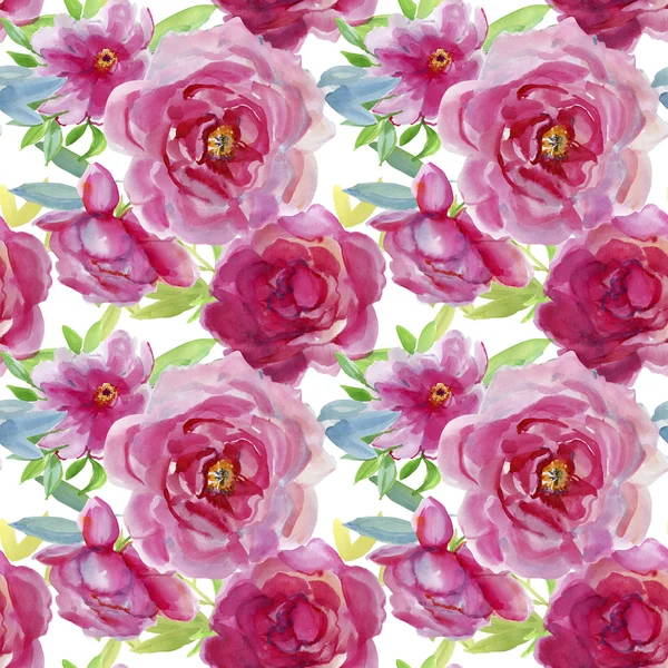 Watercolor Floral Botanical Seamless Pattern — Stock Photo, Image