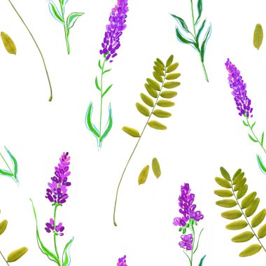 El çizimi suluboya çiçek deseni. Kusursuz çiçek deseni. Parlak renkli çiçeklerin kumaş dokusu. Çiçeklerin hediye kağıdı dokusu.