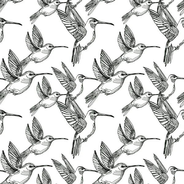 Hummingbird naadloze patroon — Stockfoto