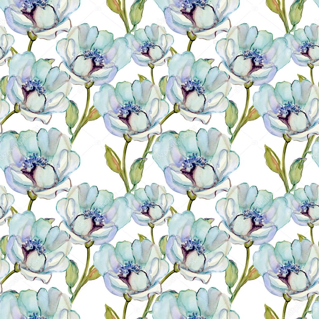 Seamless patterns with beautiful flowers