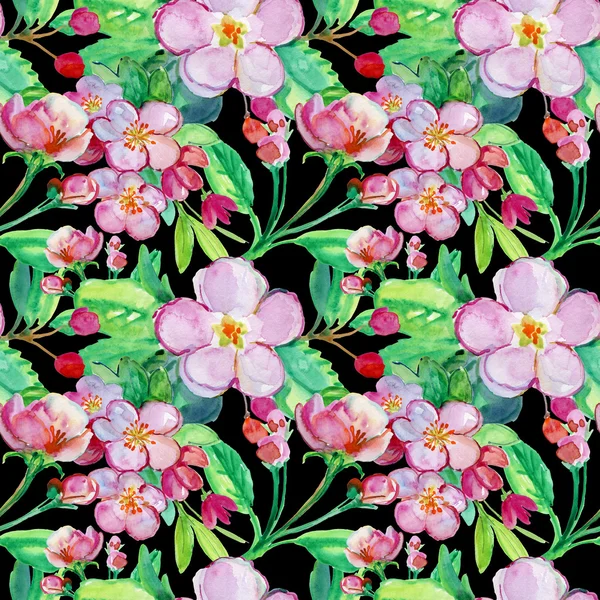 Nahtloses Muster mit schönen Blumen — Stockfoto