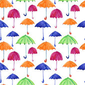 bezešvé vzor s akvarel deštníky