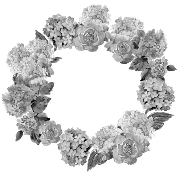 Vintage style botanical floral wreath — Stock Photo, Image