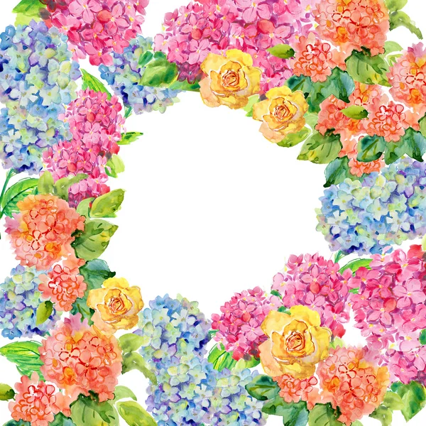 Βοτανική floral φόντο πλαισιωμένο — Φωτογραφία Αρχείου