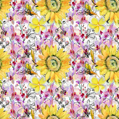 çiçek ile sorunsuz duvar kağıdı