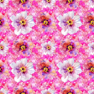 Şakayık çiçekli kusursuz desen