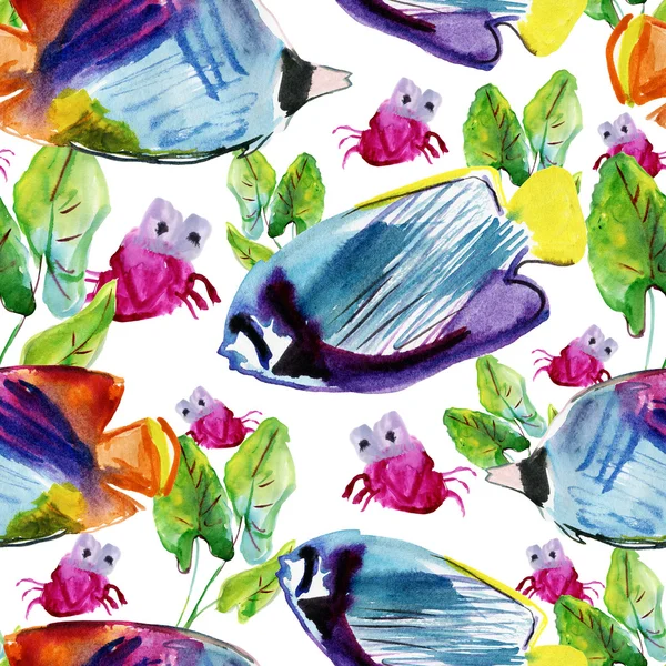 Exotic tropical fish pattern — Stock Photo, Image