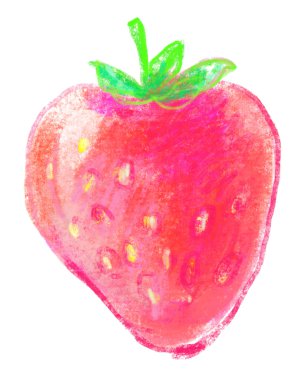 Olgun çilek illüstrasyon