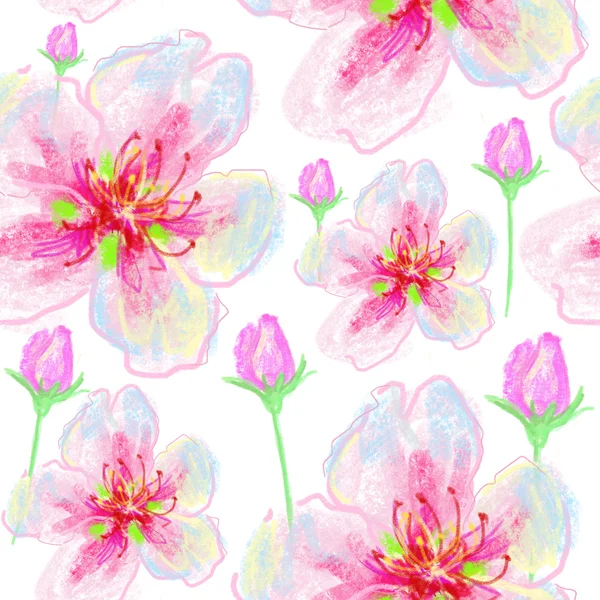 Floral background with flowers. — Stock Photo, Image