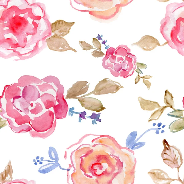 Seamless patterns with rose flowers — Stock Photo, Image