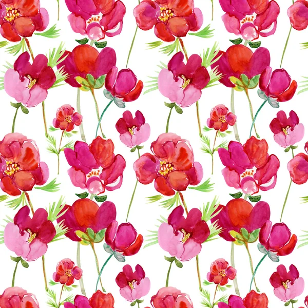 Seamless mönster med blommor — Stockfoto