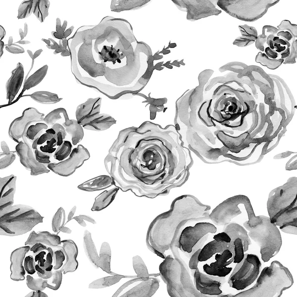 Seamless sketched floral background — Stock Photo, Image