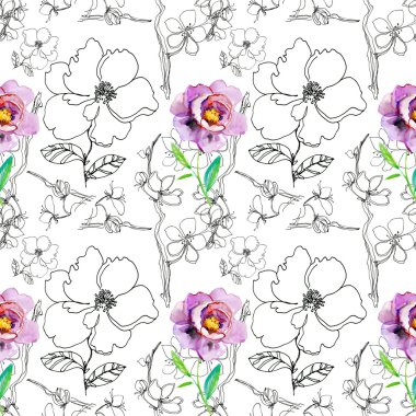 arka plan suluboya çiçekli.