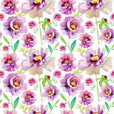 Pembe çiçekli kusursuz desen.