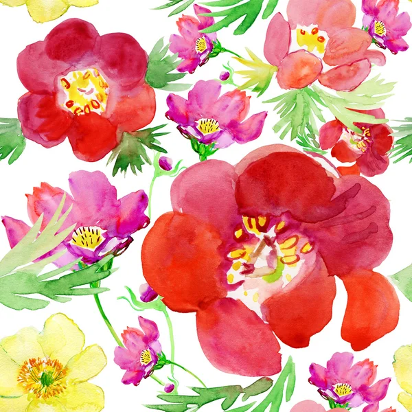Handgeschilderde achtergrond met magnolia — Stockfoto